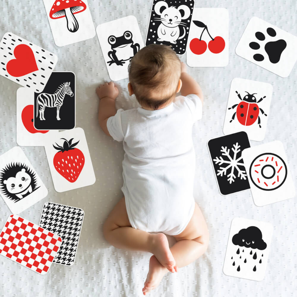 Montessori kontrastikortit vauvoille